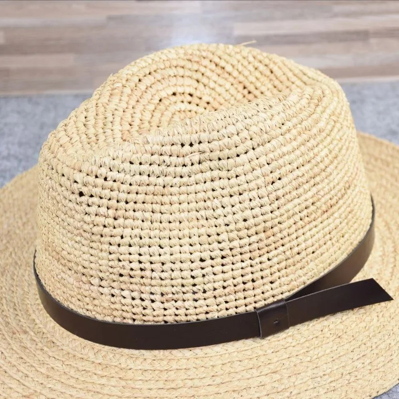63cm Raffia Straw Panama Hat Large Circumference Summer Sun Protection Wear NEW gallery