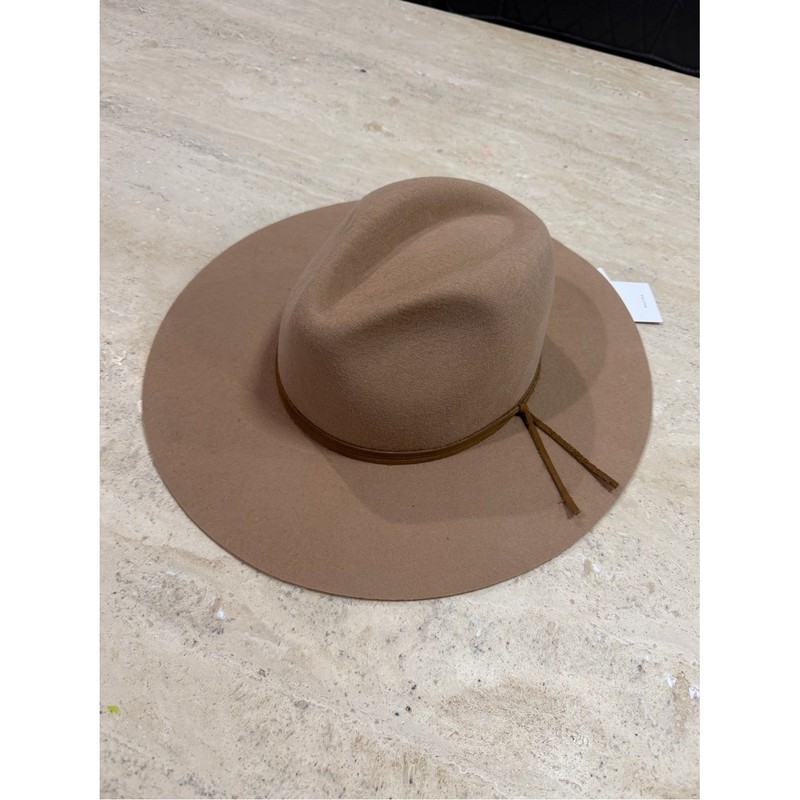 Patina The Aria Tan Wool Fedora Western Hat Handcrafted Wide Brim S gallery