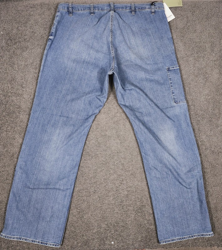 Men's Relaxed Straight Jeans 48X34 Goodfellow Blue Leg Zippers ONLY 1 POCKET gallery