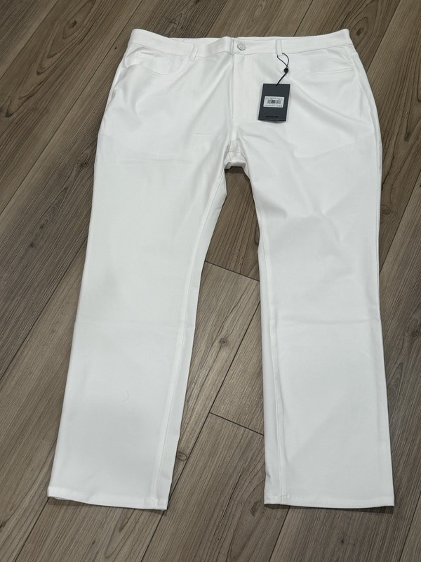 G/Fore Tour 5 Pocket Straight Leg Golf Pants 38×30 Stretch Pants-Snow White