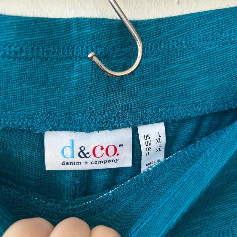 D&Co Wide Leg Lounge Pants Womens Large Blue Pockets Comfy Cozy gallery