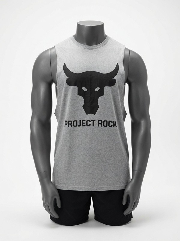 Under Armour Project Rock Brahma Bull Men Tank Top 1373787-035 Gym Workout