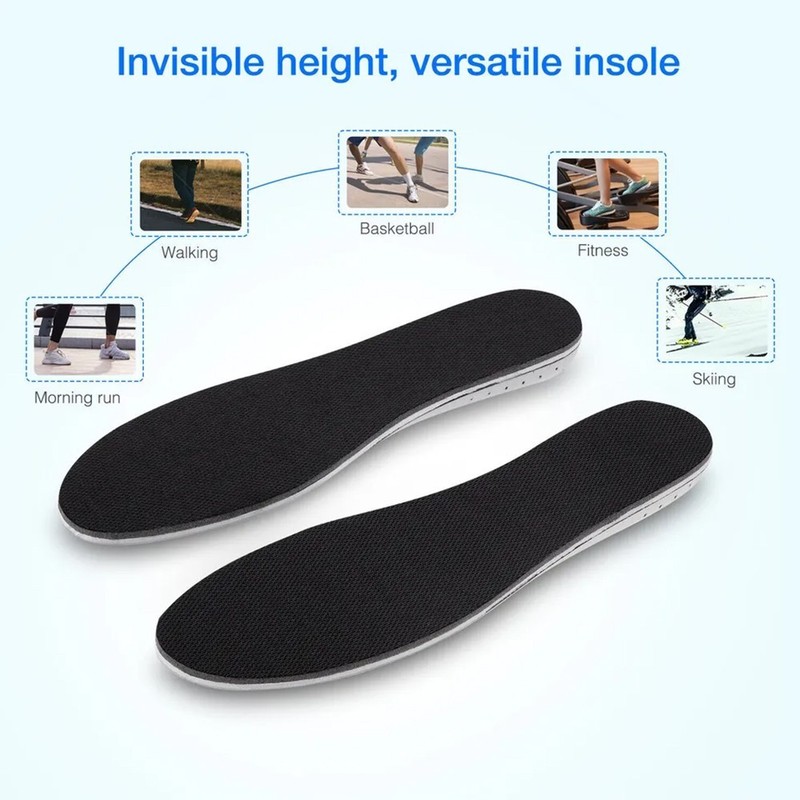 Men Women Invisible Height Increase Insoles Heel Lift Taller Shoe Inserts Pad US gallery