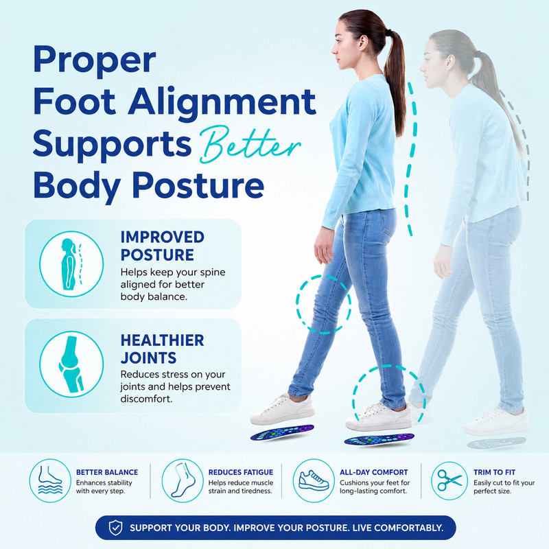 Magnetic Orthotic Insoles Arch Support Shoe Inserts Heel Pain Plantar Fasciitis gallery