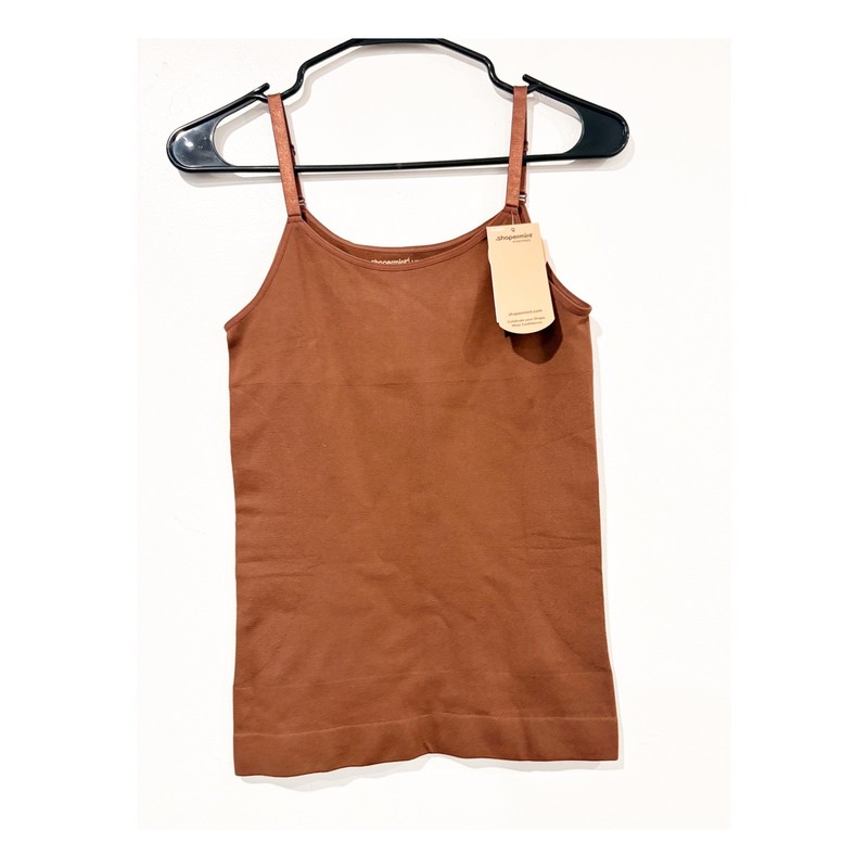 Shapermint Essentials All Day Every Day Scoop Neck Cami Brown L/G NWT