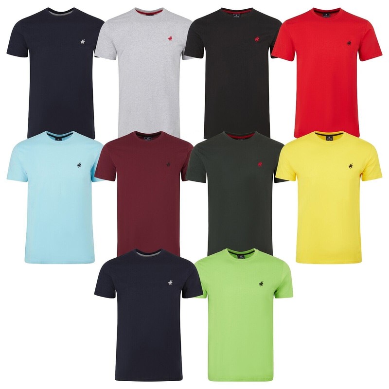 Assorted Colors 100% Cotton Men’s Pacific Club Short Sleeve T Shirts Lounge Soft