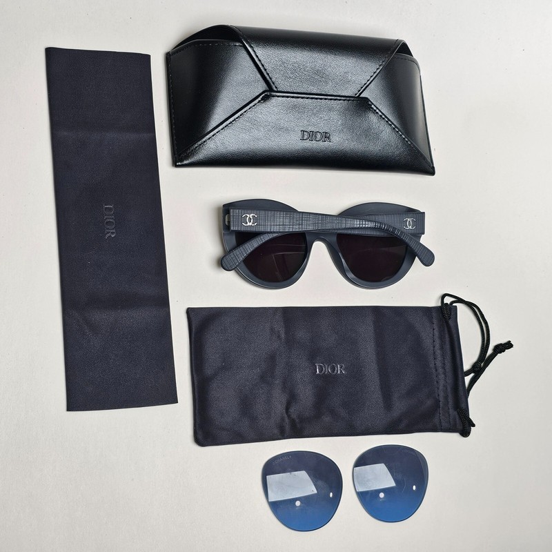 Chanel Sunglasses Dark Blue Black Tweed Pattern 5331 c.1462/S2 51mm 241124 gallery