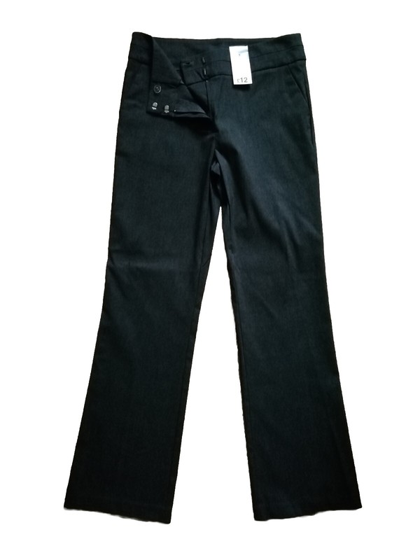 Womens Mataln Dark Charcoal Grey Bootcut Trousers Size 12 BNWT