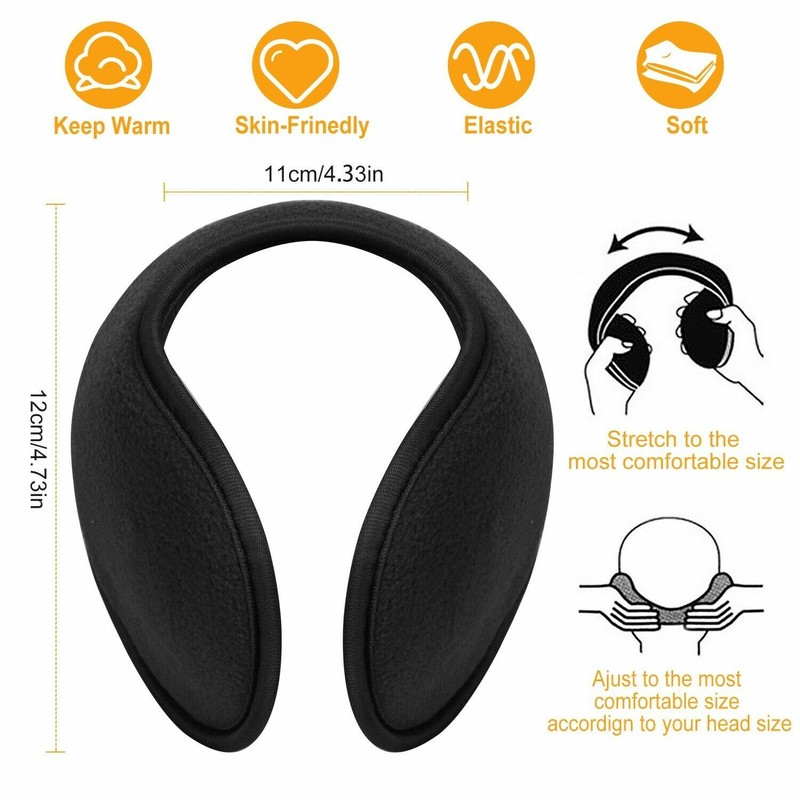 Ear Muffs Winter Ear warmers Fleece Earwarmer Men Women Behind the Head Band lot gallery