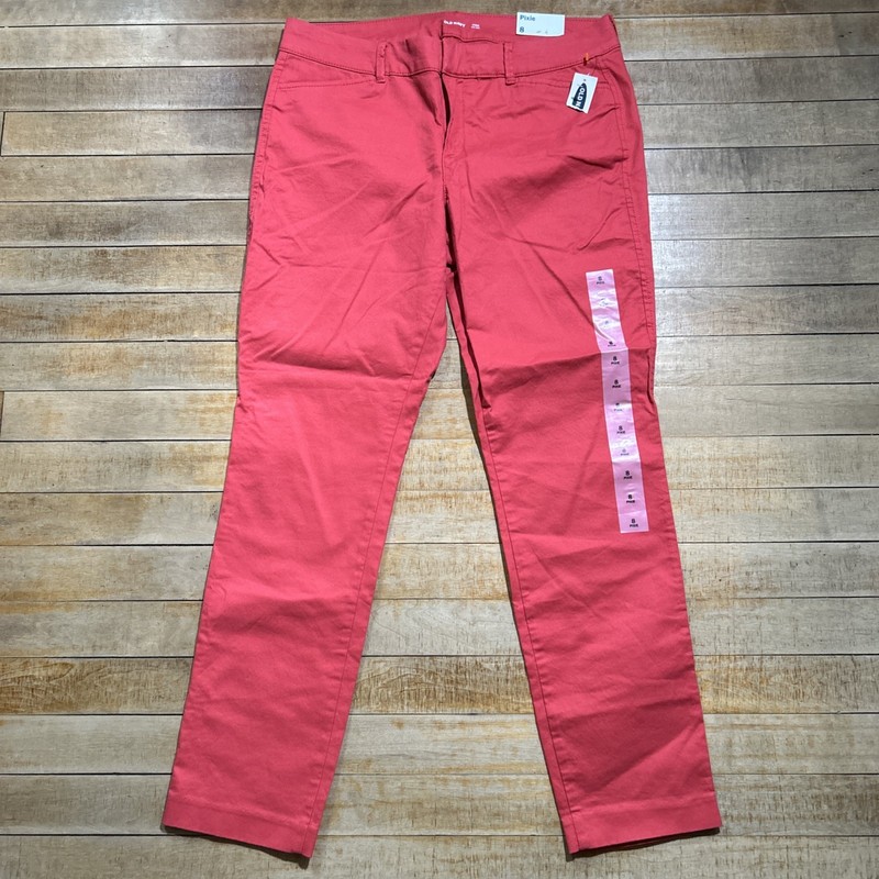 NWT Old Navy Pants Women’s 8 Pixie Mid Rise Ankle Chinos Pepper Rally Stretch