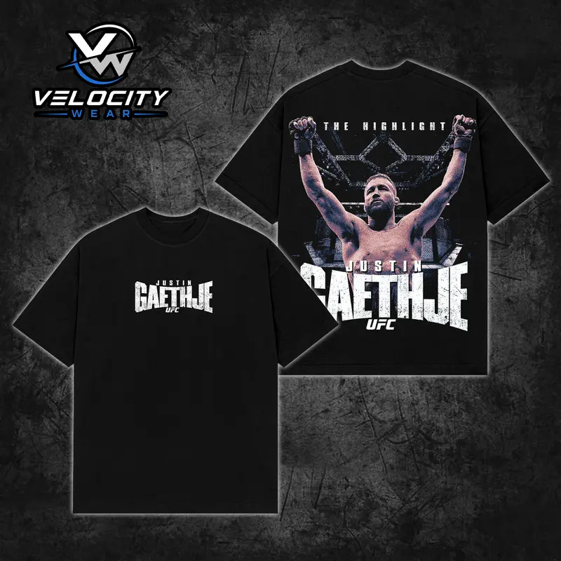 Justin Gaethje “The Highlight” Premium Cotton T-Shirt V3, Made In USA, UFC Fan
