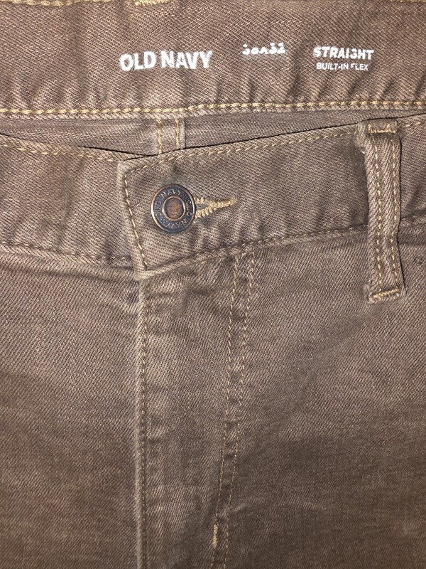 Old Navy Denim Carpenter Double Knee 36/32 Brown Straight Leg Workwear Pants gallery