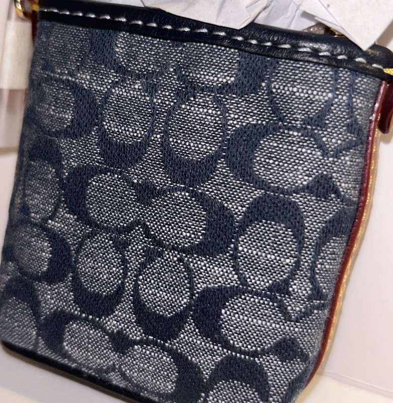 🐼💦 Coach C8223 🐼💦 Mini Val Duffle Bag Charm In Signature Chambray 🐼 D30o2 gallery