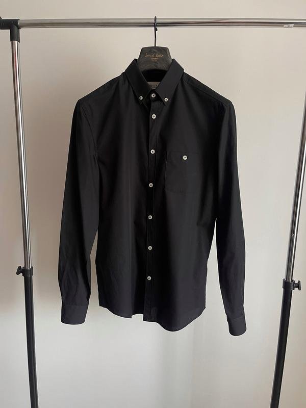 Men Pier One Shirt Black 36 / S / 44