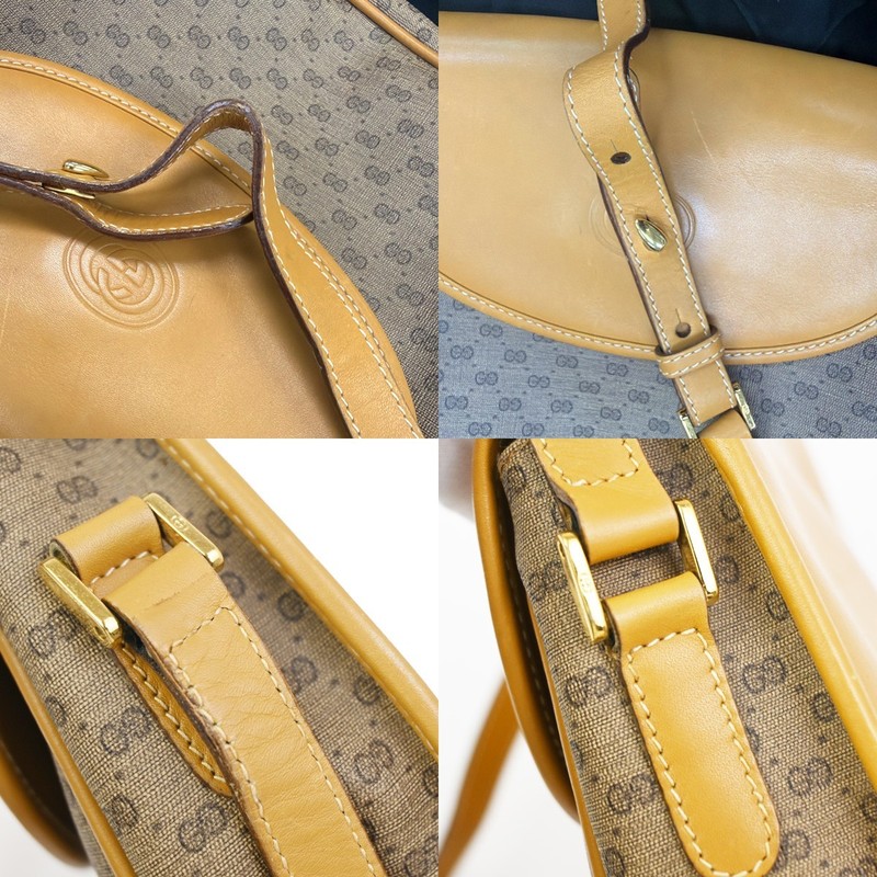 GUCCI Sherry GG Pattern Crossbody Shoulder Bag PVC Leather Navy Italy 01KC548 gallery