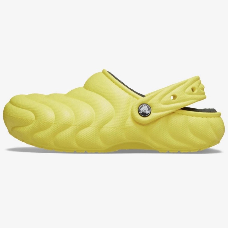 Crocs Classic 210059-100 Clogs Unisex Cyber Yellow Overpuff Lined Slip On DAB11 gallery