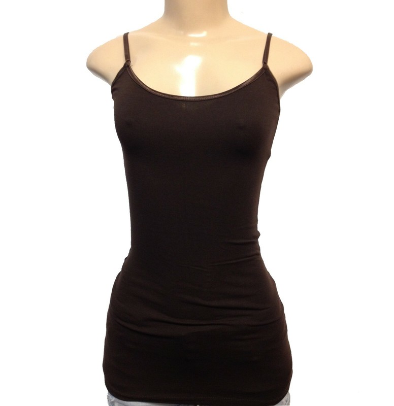 Bozzolo Tank Top Adjustable Spaghetti Strap Cami Junior Plus Size 1X 2X 3X gallery