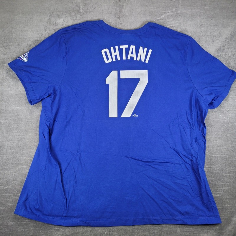 Nike Shohei Ohtani 17 LA Dodgers 2024 World Series Champions Blue T-Shirt 4XL gallery