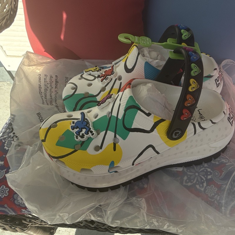 Crocs Classic Clog Keith HaringMega Crush Clog White/Multicolor M US 9 /W US 11