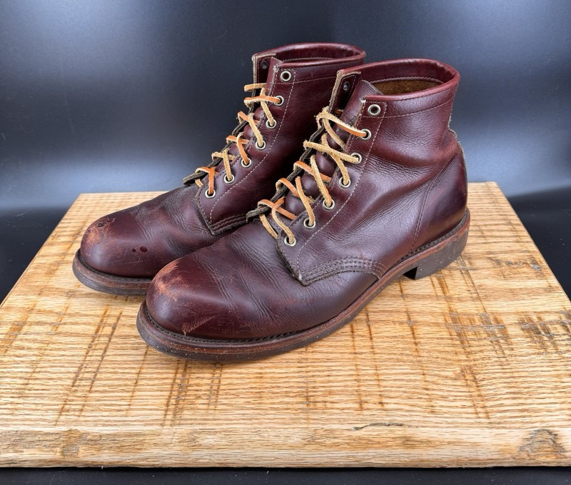 LL BEAN x CHIPPEWA Katahdin Iron Works Boots Men’s 10.5 D Burgundy Leather USA