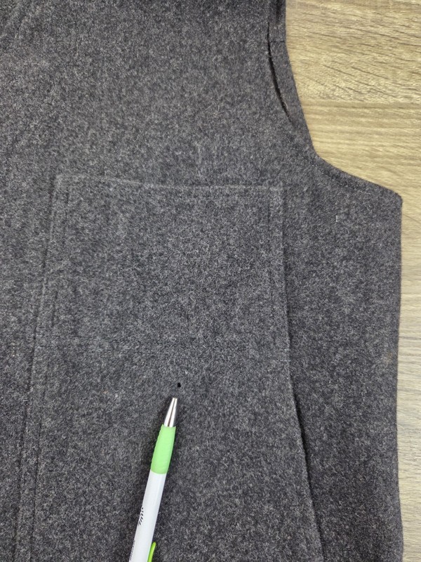 Stormy Kromer Mercantile Button Vest Mens L Charcoal 100% Wool Made USA Heritage gallery