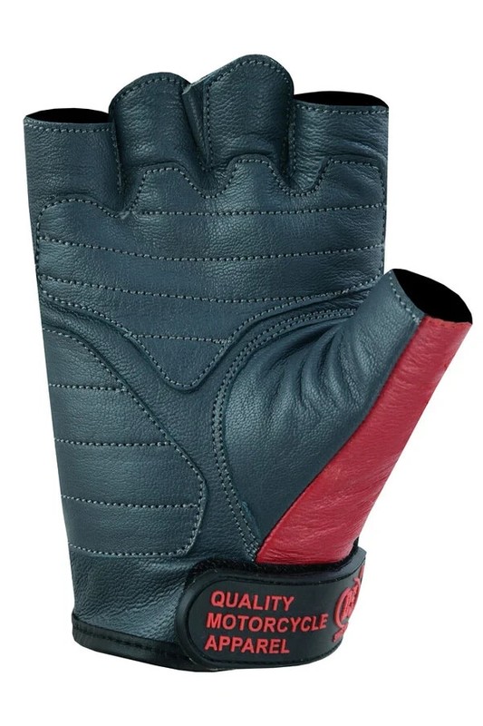 Mens Genuine Goat Leather Fingerless Half Finger Motorcycle Driving Biker Gloves gallery