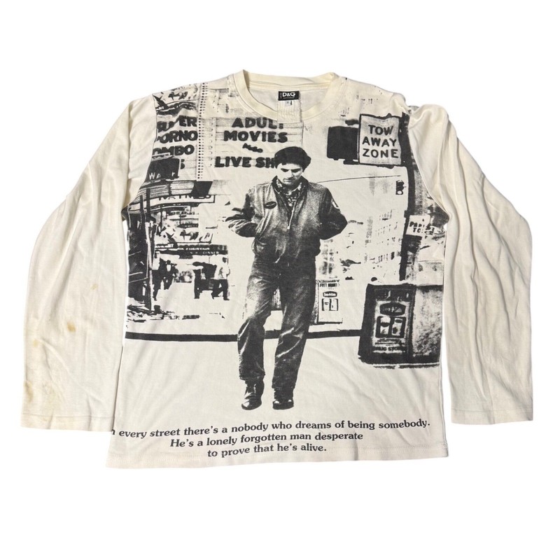 Vintage D&G Dolce & Gabbana Taxi Driver Robert De Niro Long Sleeve Shirt XL