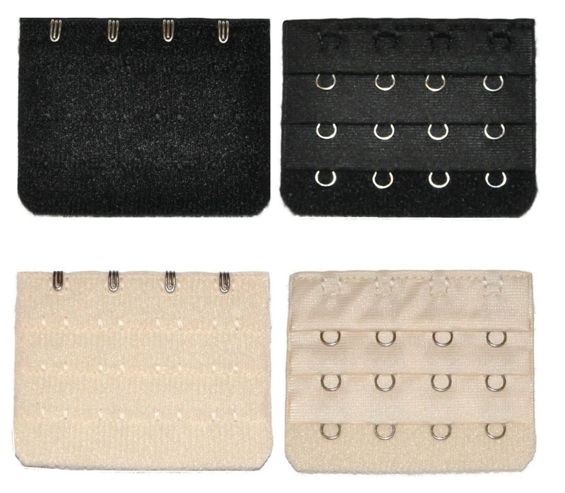 Bra Extender 4 Hooks Narrow Set of 4 Half Inch Spacing Buckles