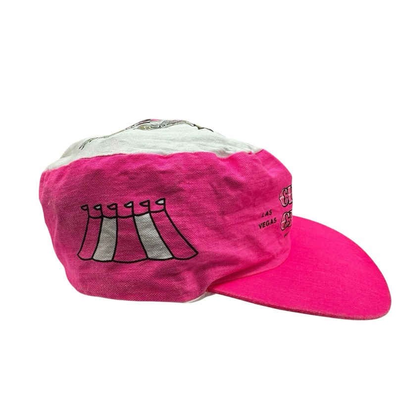 Vintage Circus Circus Snapback Cap Painters Hat Neon Pink White Las Vegas Casino gallery