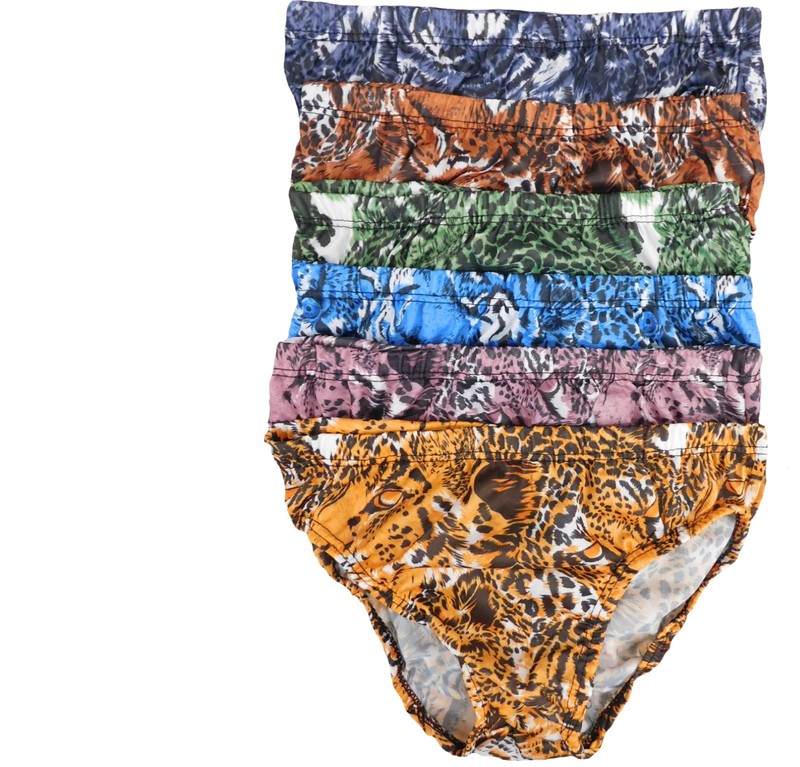 6 PK MEN'S BIKINI BRIEFS LOW RISE ANIMAL PRINT UNDERWEAR S, M, L, XL gallery