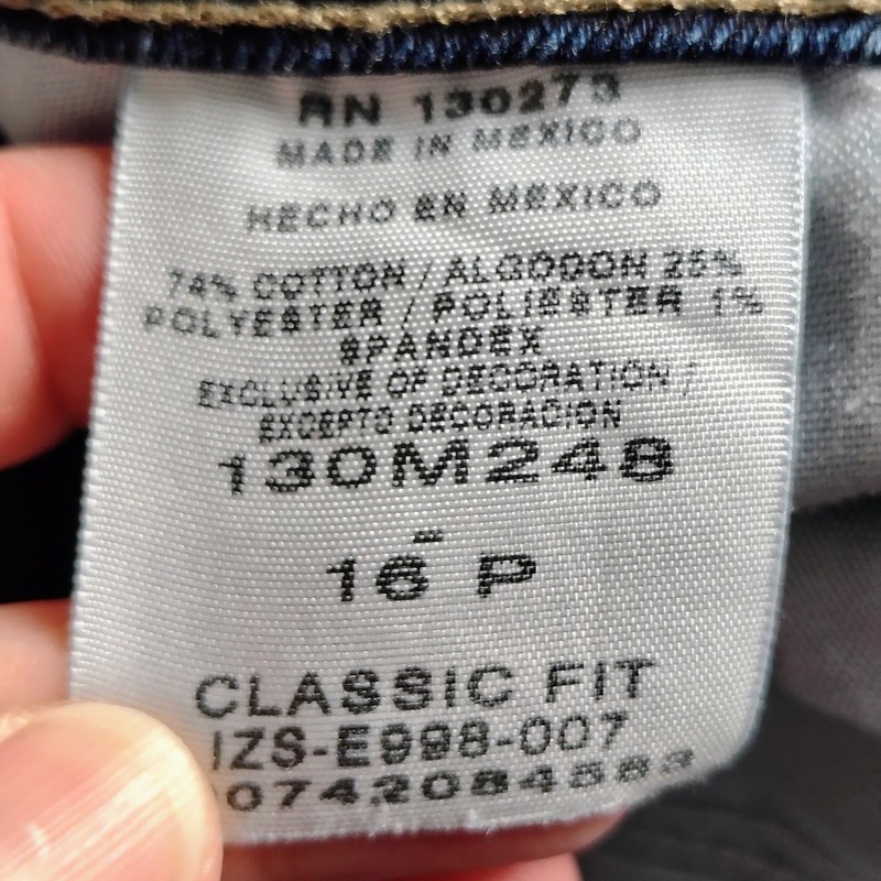 Riders by Lee Classic Fit Straight Leg Jeans Dark Wash Blue Denim 16P cowgirl gallery