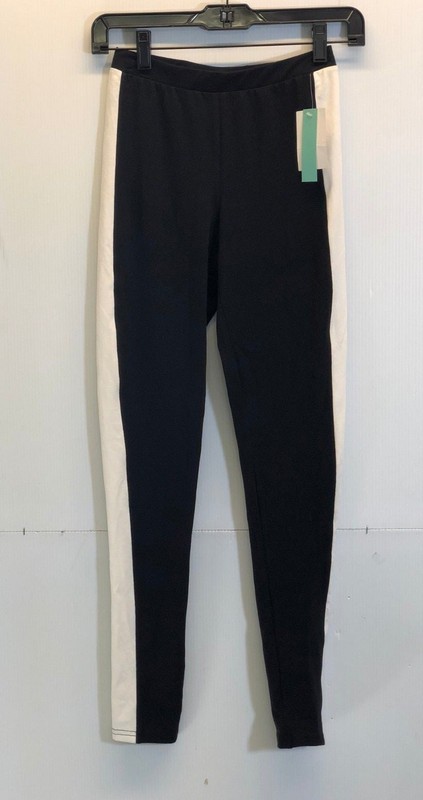 ABOUND Womens Black White Striped Leggings Casual Stretch Pants Multi Size gallery