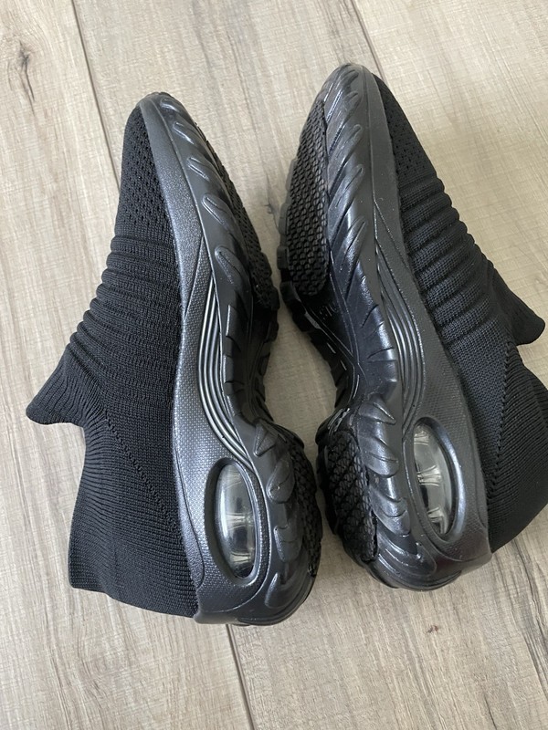 STQ Women’s Slip On Walking Shoes Black Non Slip Work Shoes Orthopedic Sneakers gallery