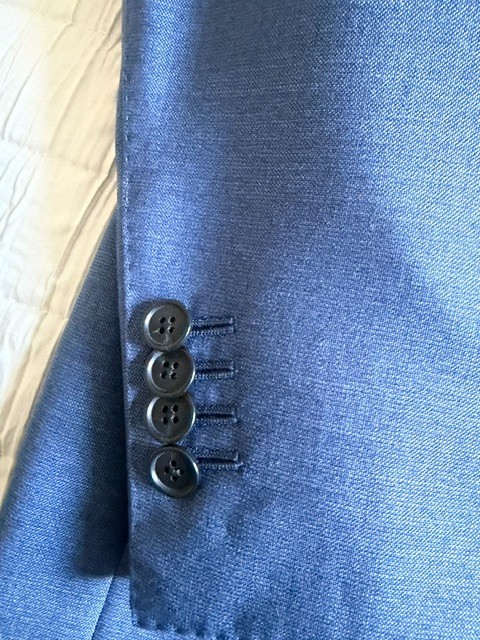 SuitSupply Havana Fit 42R Mid Blue Wool Suit – Preowned, Excellent – Final Sale gallery