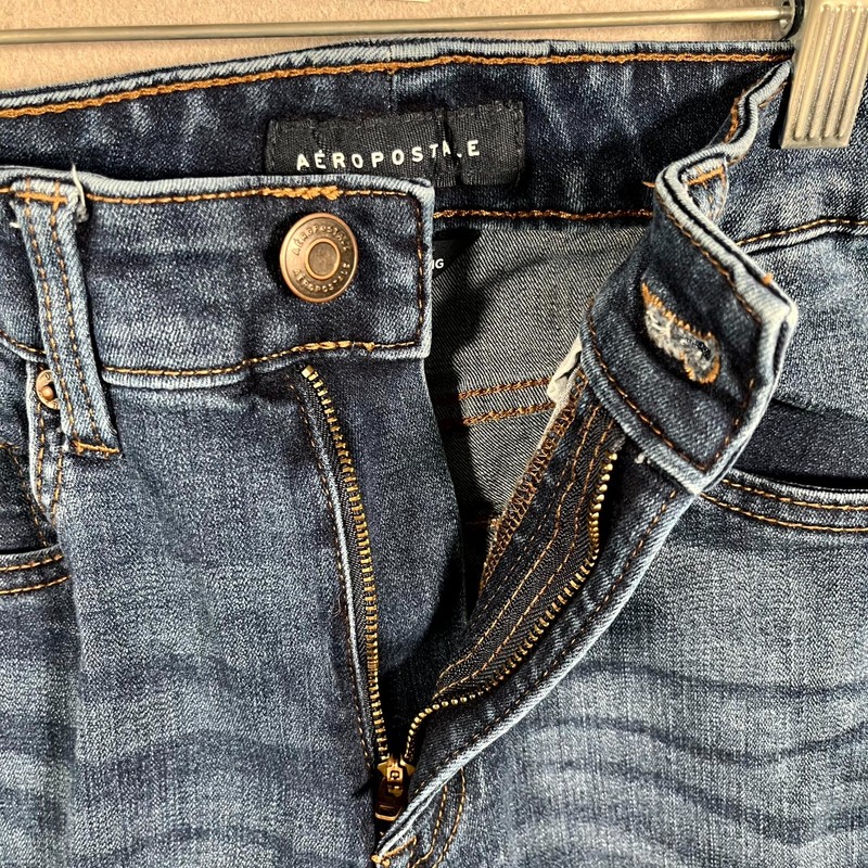 Aeropostale Jeans Womens 4 Blue Denim 5 Pockets Medium Wash High Rise Jegging gallery