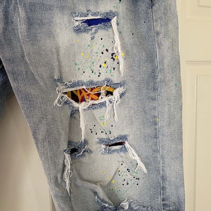 Men's Size 36 Kloud 9 Distressed Denim Shorts Streatwear gallery