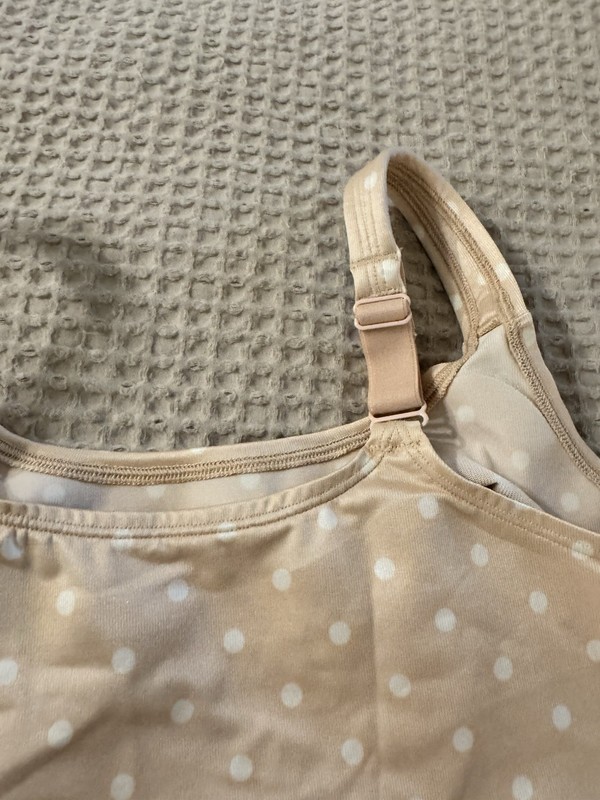 Ruby Ribbon Original Demiette Bralette Adjustable Pink Polka Dot Sz 32 EUC gallery