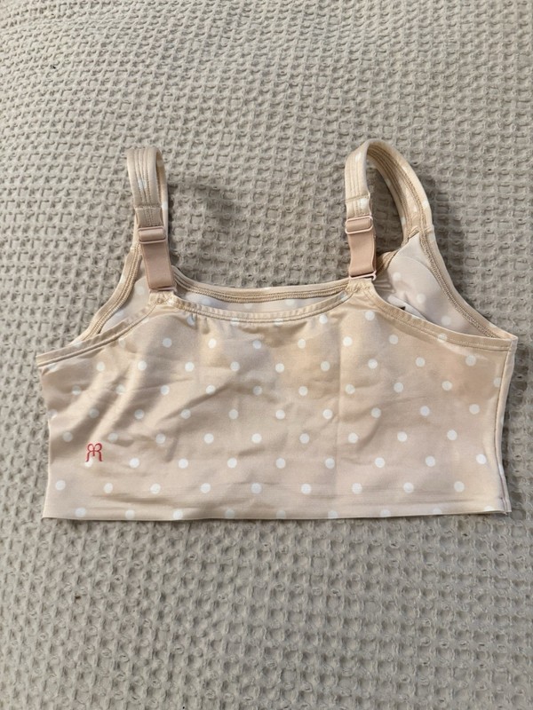 Ruby Ribbon Original Demiette Bralette Adjustable Pink Polka Dot Sz 32 EUC gallery