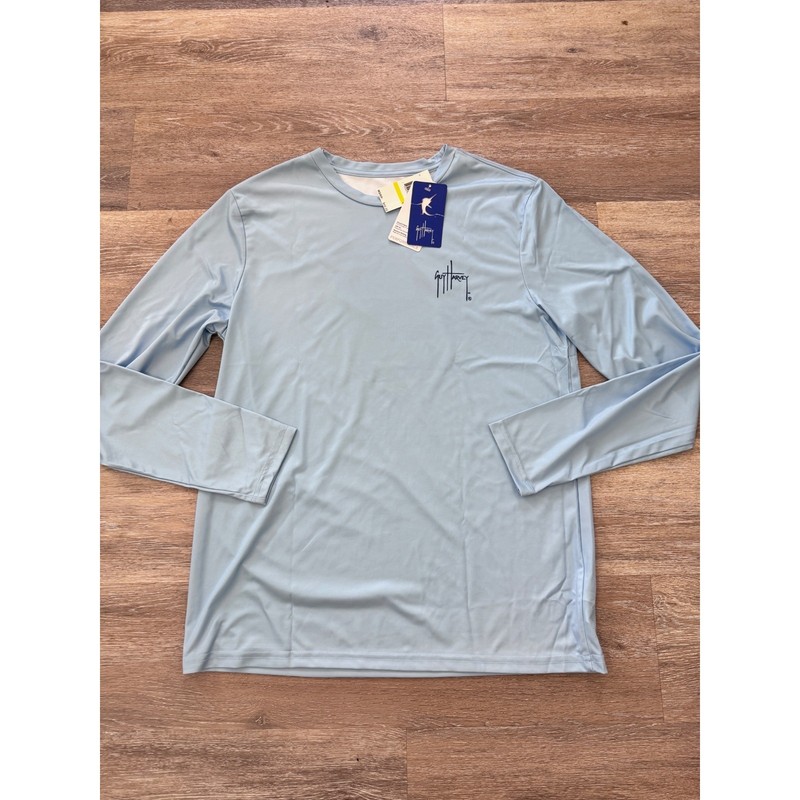 Guy Harvey Mens Medium Performance Fishing Shirt Long Sleeve NWT