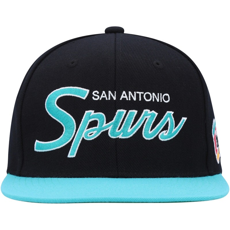 Mens MITCHELL & NESS NBA TEAM SCRIPT 2.0 SNAPBACK HWC SPURS gallery