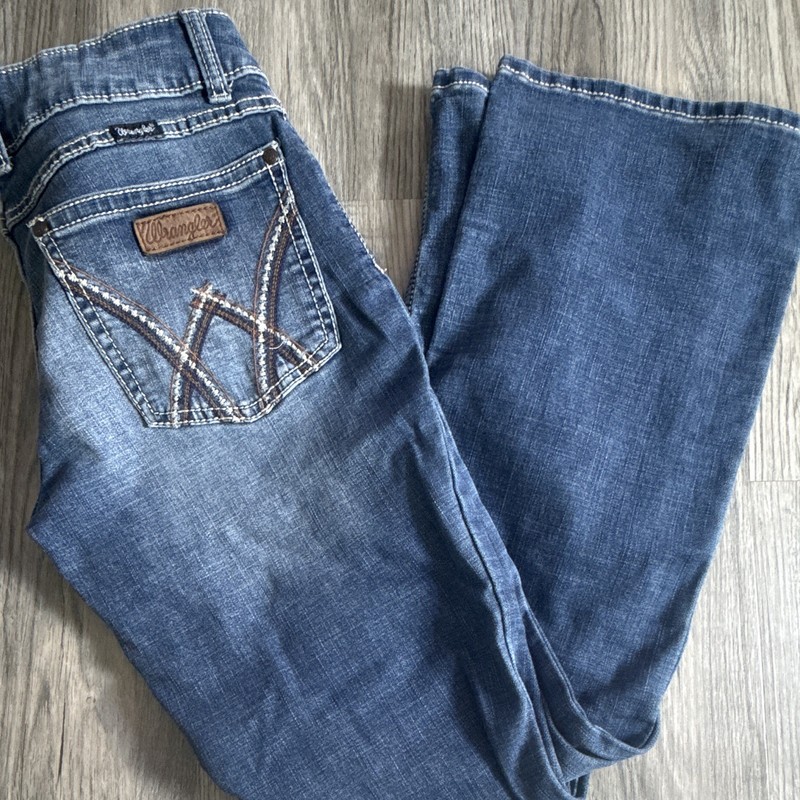 Wrangler Women’s Bootcut Jeans Size 11 Blue Medium Wash 5-Pocket Mid Rise