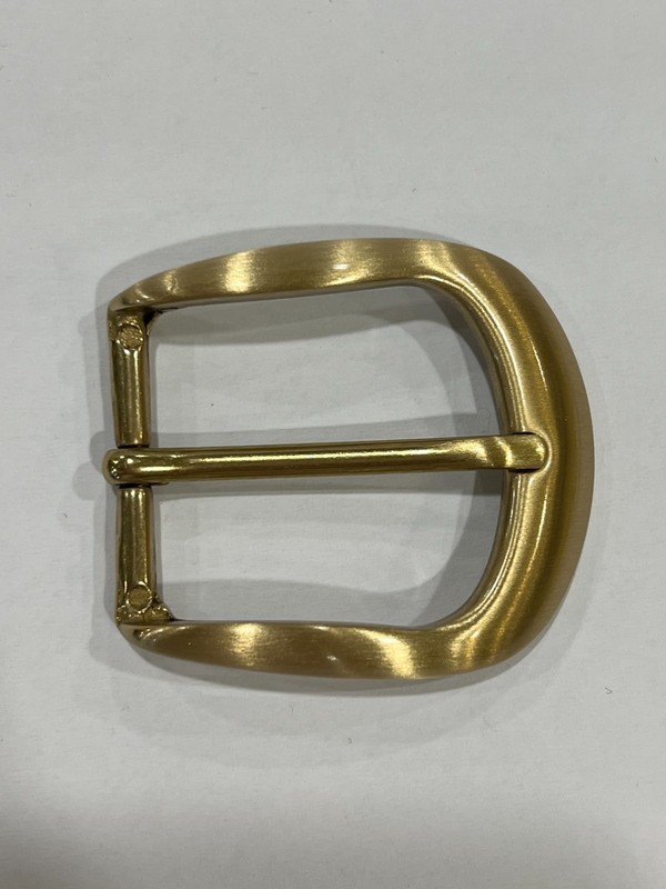 Solid Brass Satin Brass Belt Buckle Made in Italy Fits 1.38" Belt Strap gallery