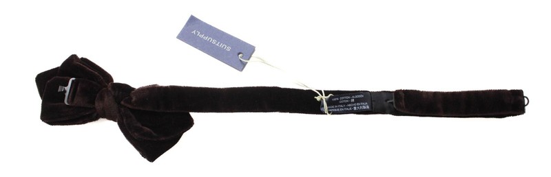 SUITSUPPLY Bow Tie Mens One Size Velvet Adjustable Tied Classic Brown gallery