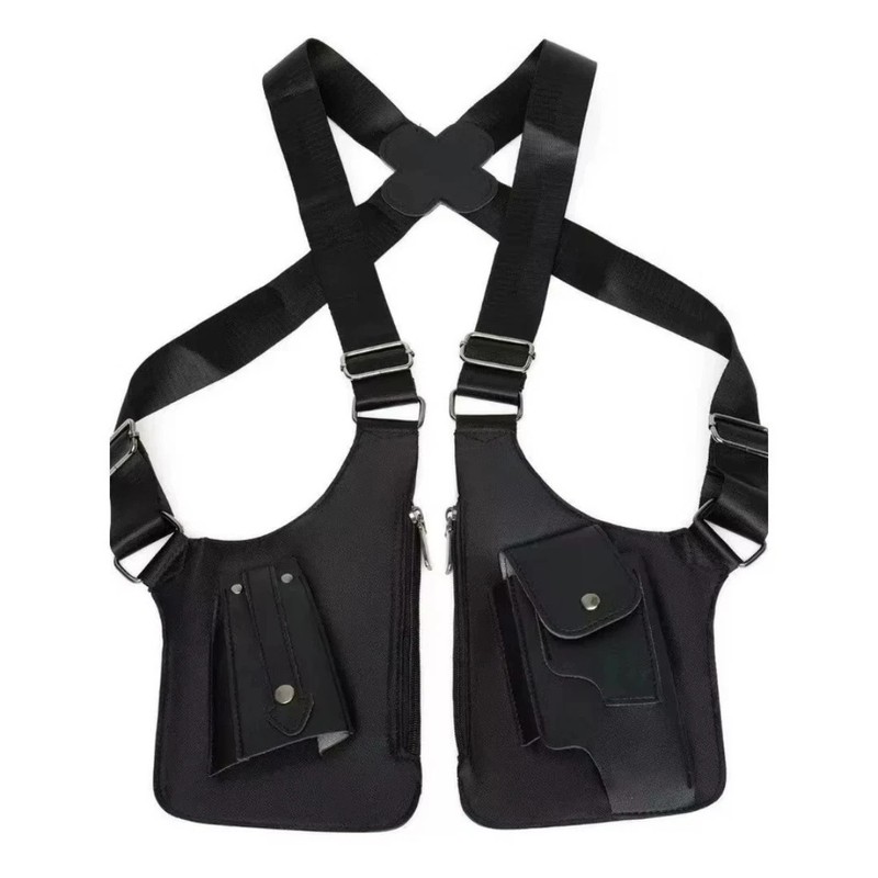 Adjustable Anti-Theft Underarm Shoulder Bag PU Leather Wallet Holster Bag