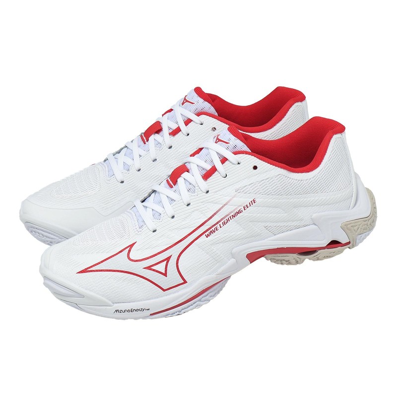 Mizuno Wave Lightning Elite White Red Men Volleyball Sports Shoes V1GA2600-54