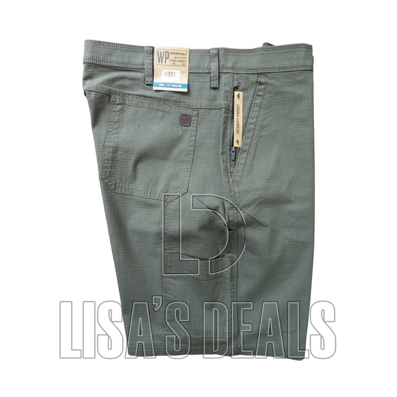 Men's Weatherproof Comfort Utility Short Khaki Sand Green Navy 30 32 36 38 40 42 gallery