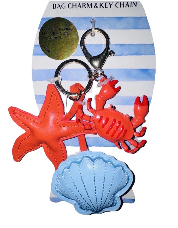🐚🦀 Piper K Coastal Themed Bag Charm / Keychain gallery