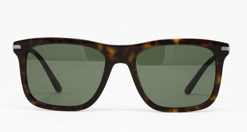 Prada Sunglasses Men's Square PR18WS 2AU0B0 Tortoise S53mm Green Lens NEW! gallery