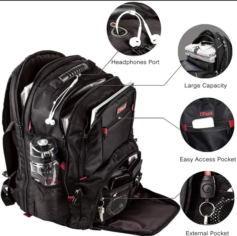 Extra Large Durable Travel Backpack TSA Friendly Anti-Theft 17″ Laptop Bag