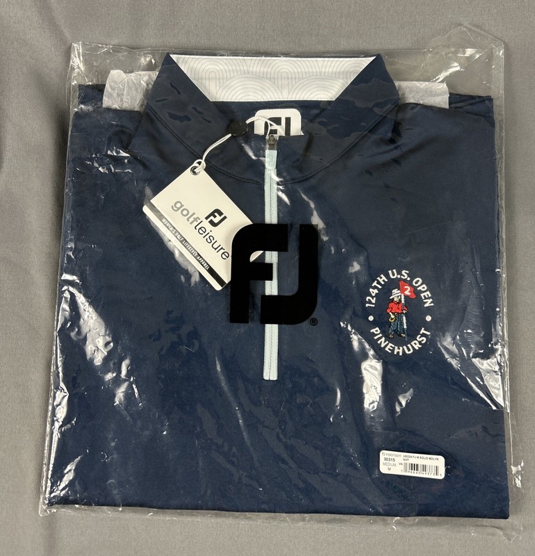 FootJoy Womens Golf Pullover 2024 US Open Pinehurst Logo Medium Blue MSRP $125